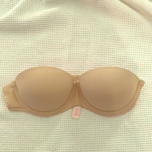 Pink Strapless Nude Bra